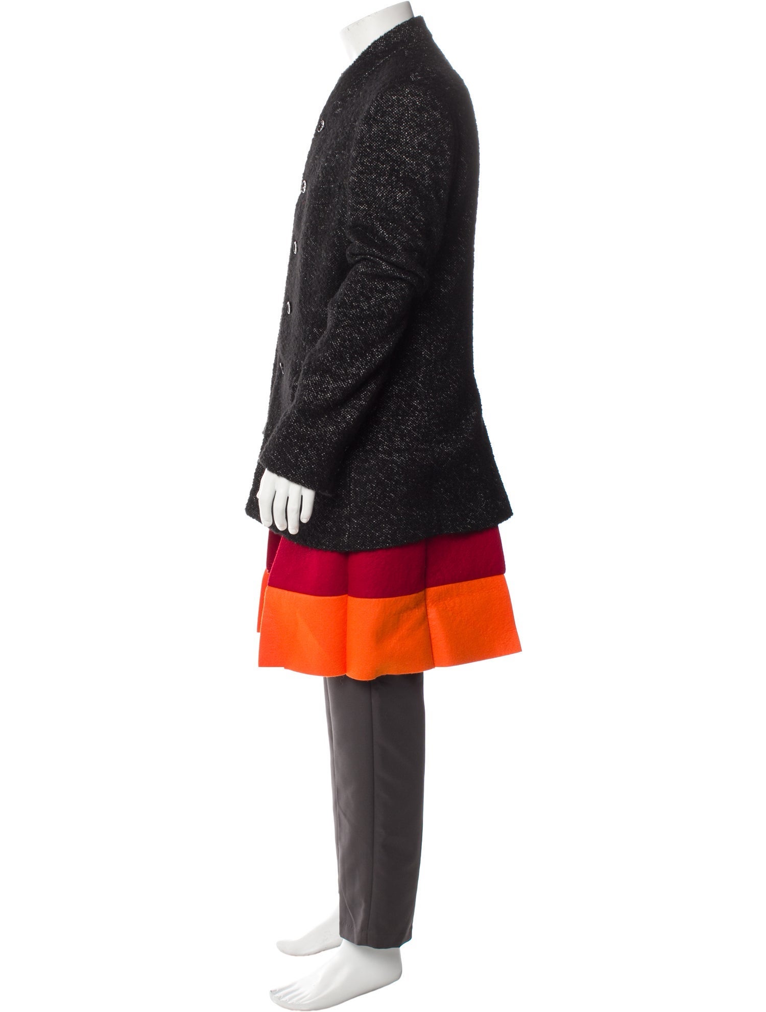 Comme des Garçons Homme Plus Striped Overcoat w/ Tags