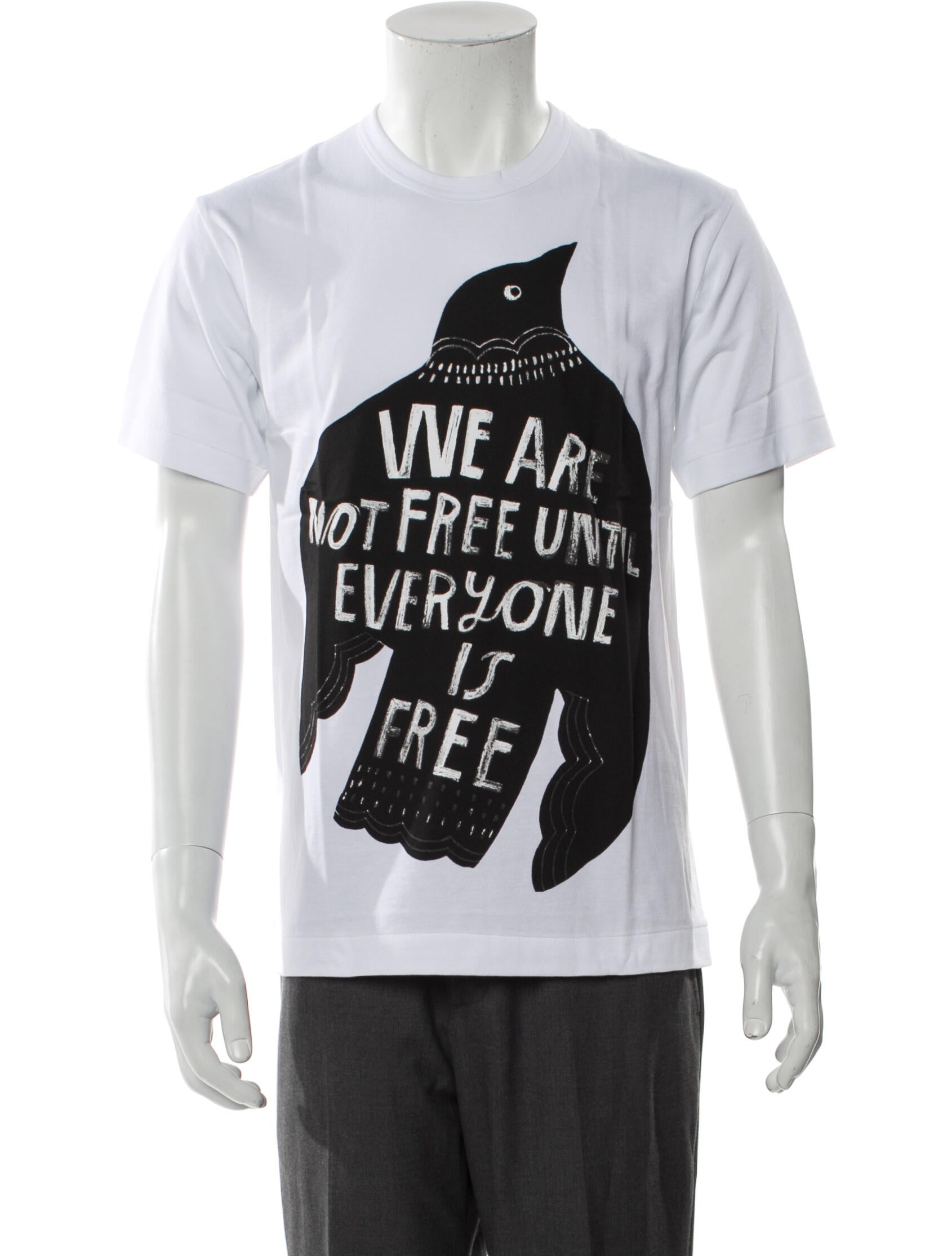 Comme des Garçons Homme Plus Graphic Print Crew Neck T-Shirt w/ Tags