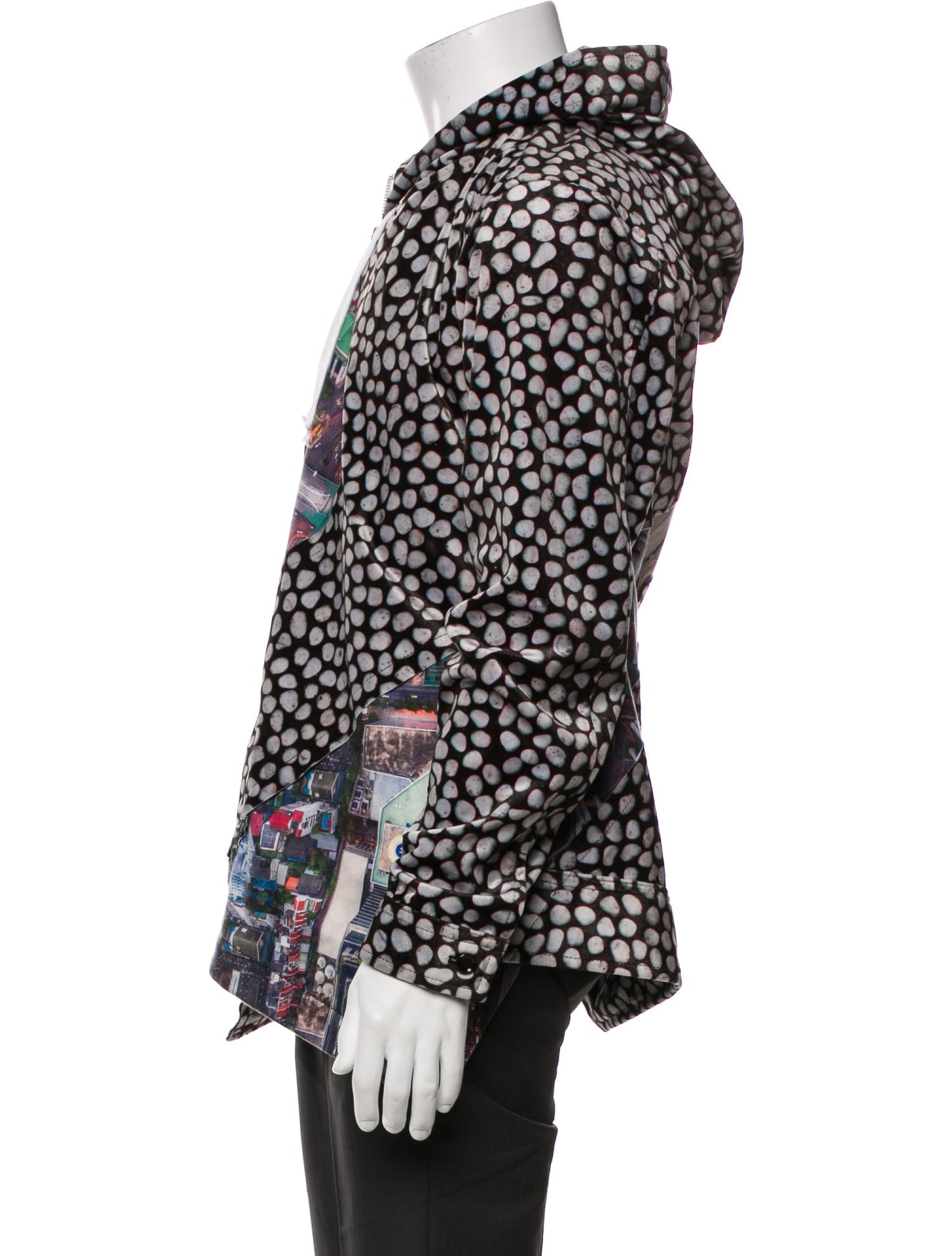 Comme des Garçons Homme Plus Polka Dot Print Crew Neck Hoodie