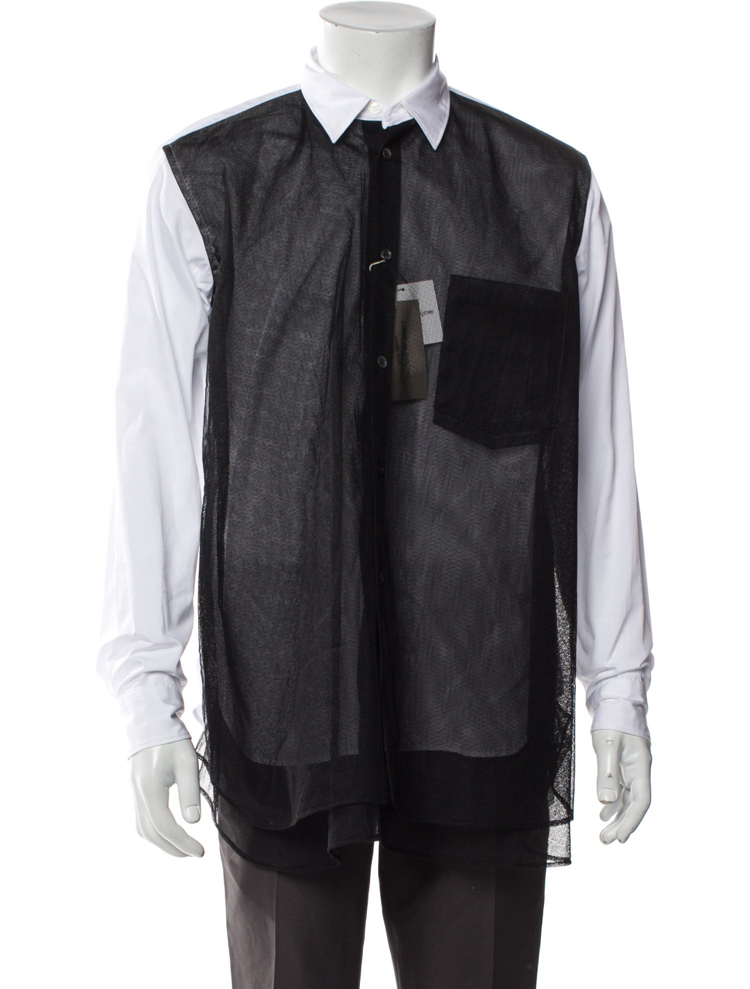 Comme des Garçons Homme Plus Nylon Colorblock Pattern Shirt w/ Tags