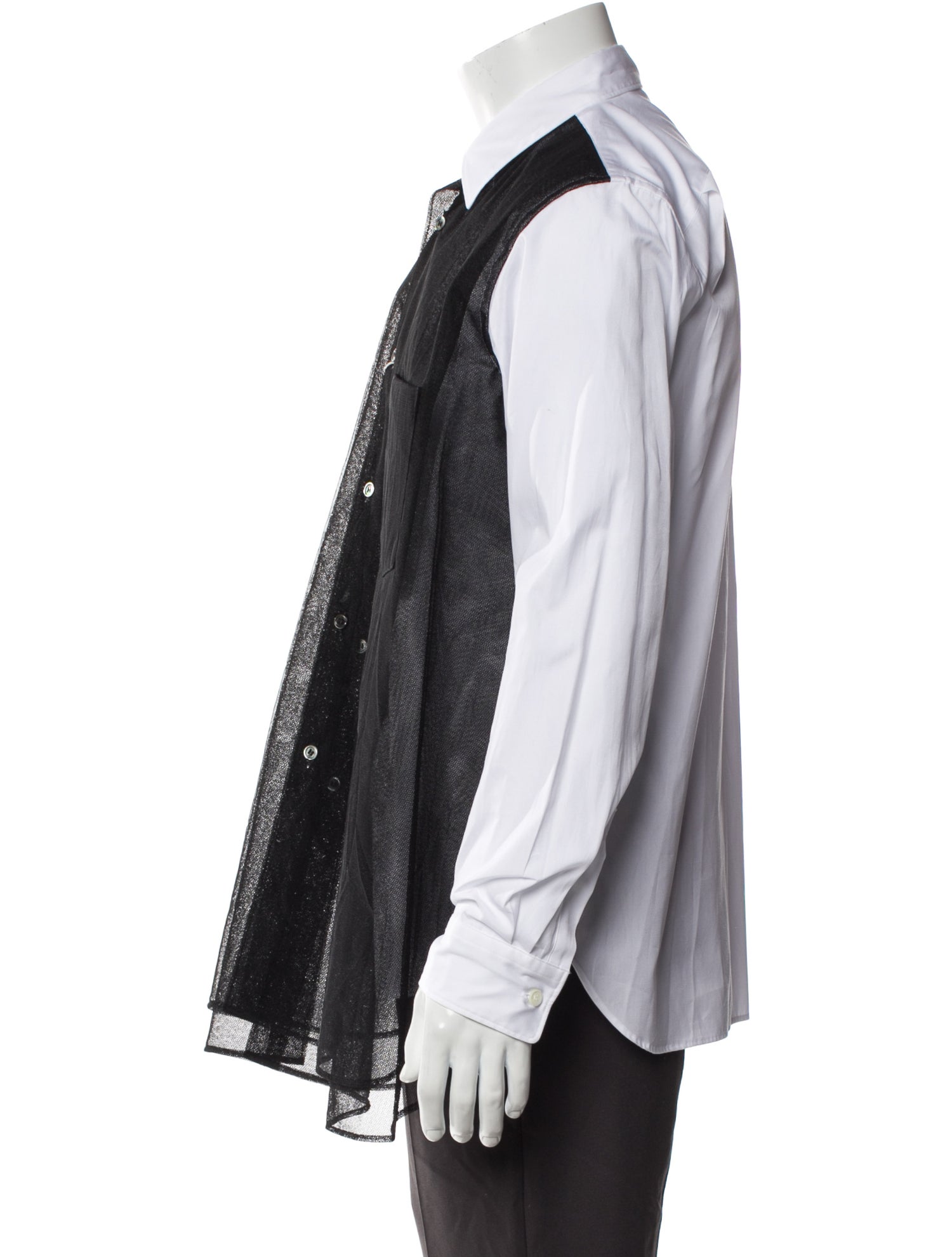 Comme des Garçons Homme Plus Nylon Colorblock Pattern Shirt w/ Tags
