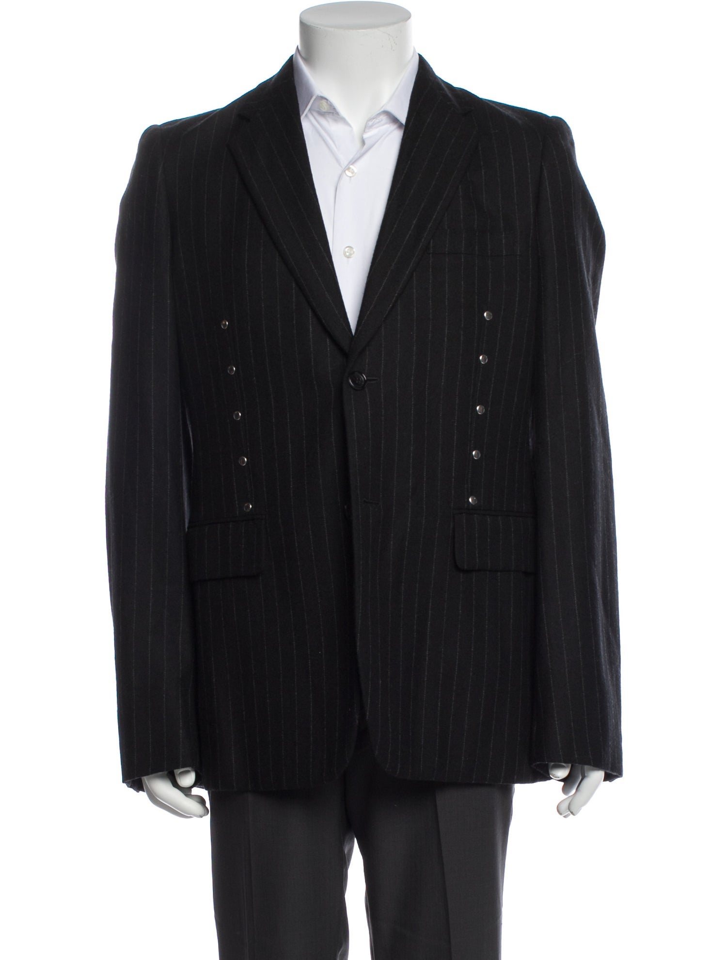 Comme des Garçons Homme Plus Wool Striped Peacoat