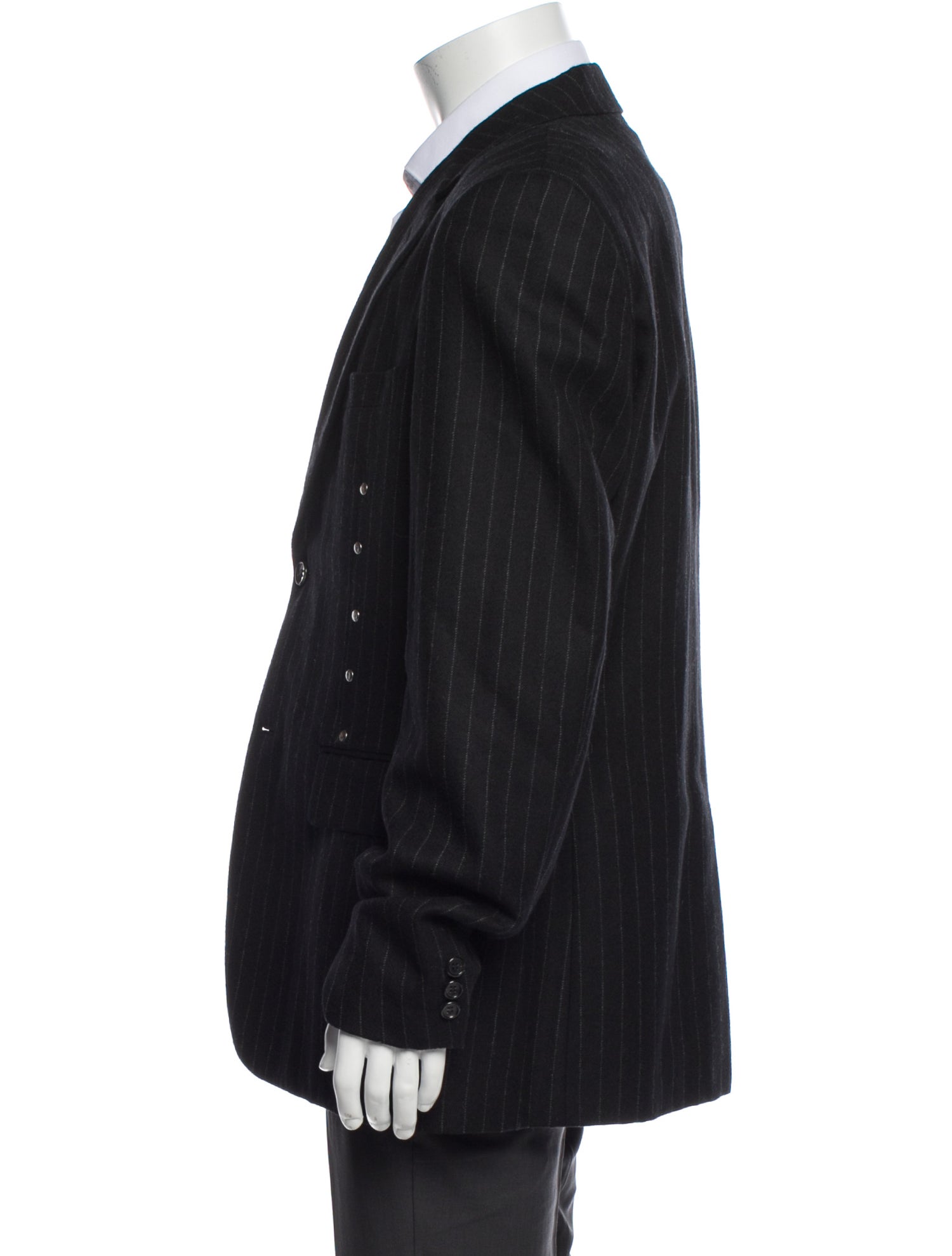 Comme des Garçons Homme Plus Wool Striped Peacoat