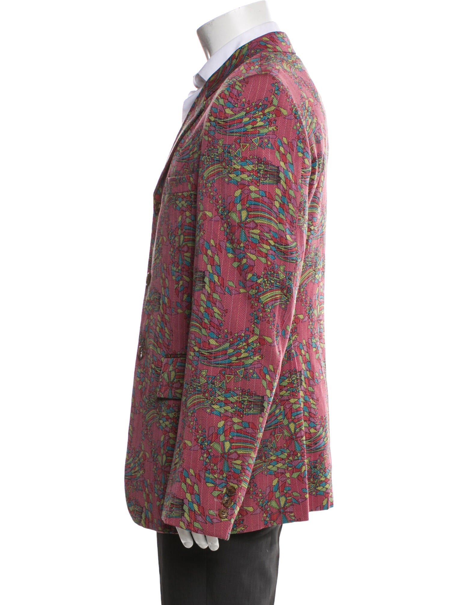 Comme des Garçons Homme Plus Pink Patterned Blazer