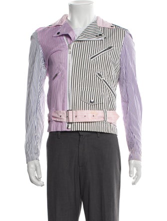 Comme des Garçons Homme Plus 2013 Striped Moto Jacket