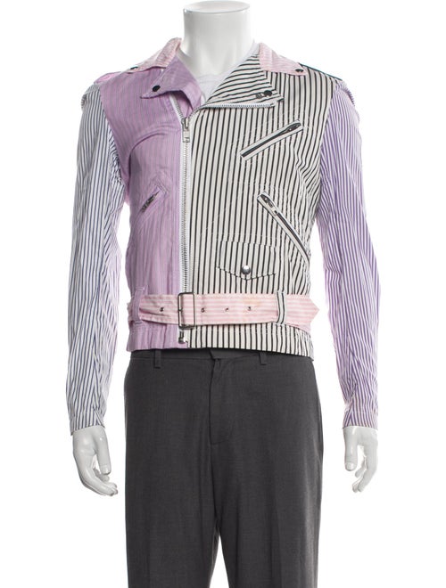 Comme des Garçons Homme Plus 2013 Striped Moto Jacket