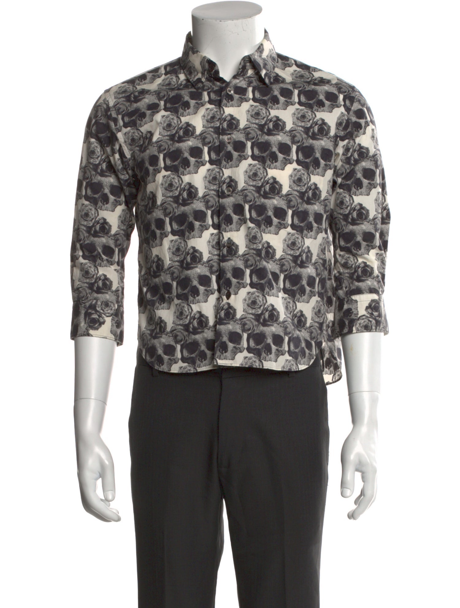 Comme des Garçons Homme Plus Printed Three-Quarter Sleeve Shirt