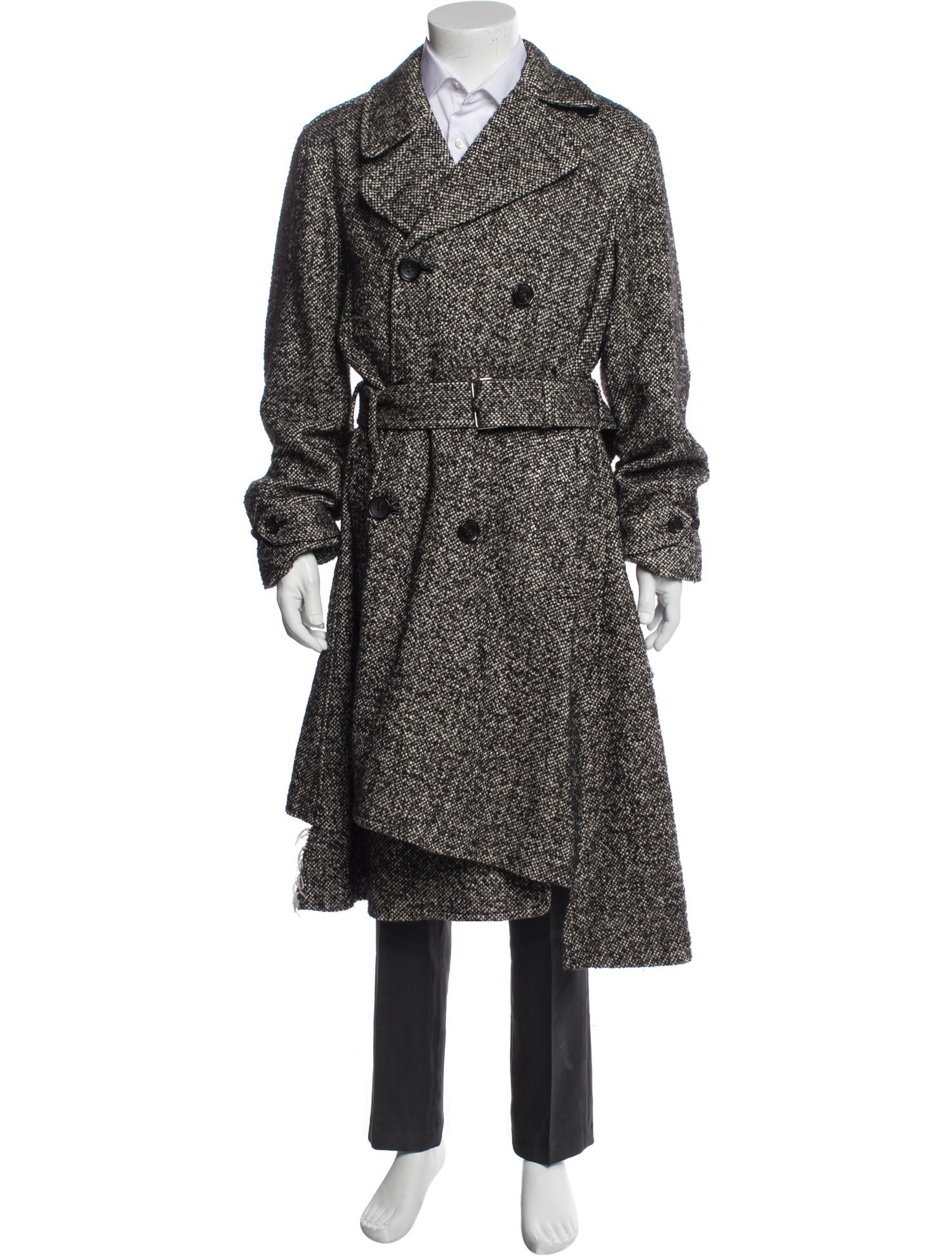 Comme des Garçons Homme Plus Tweed Pattern Trench Coat