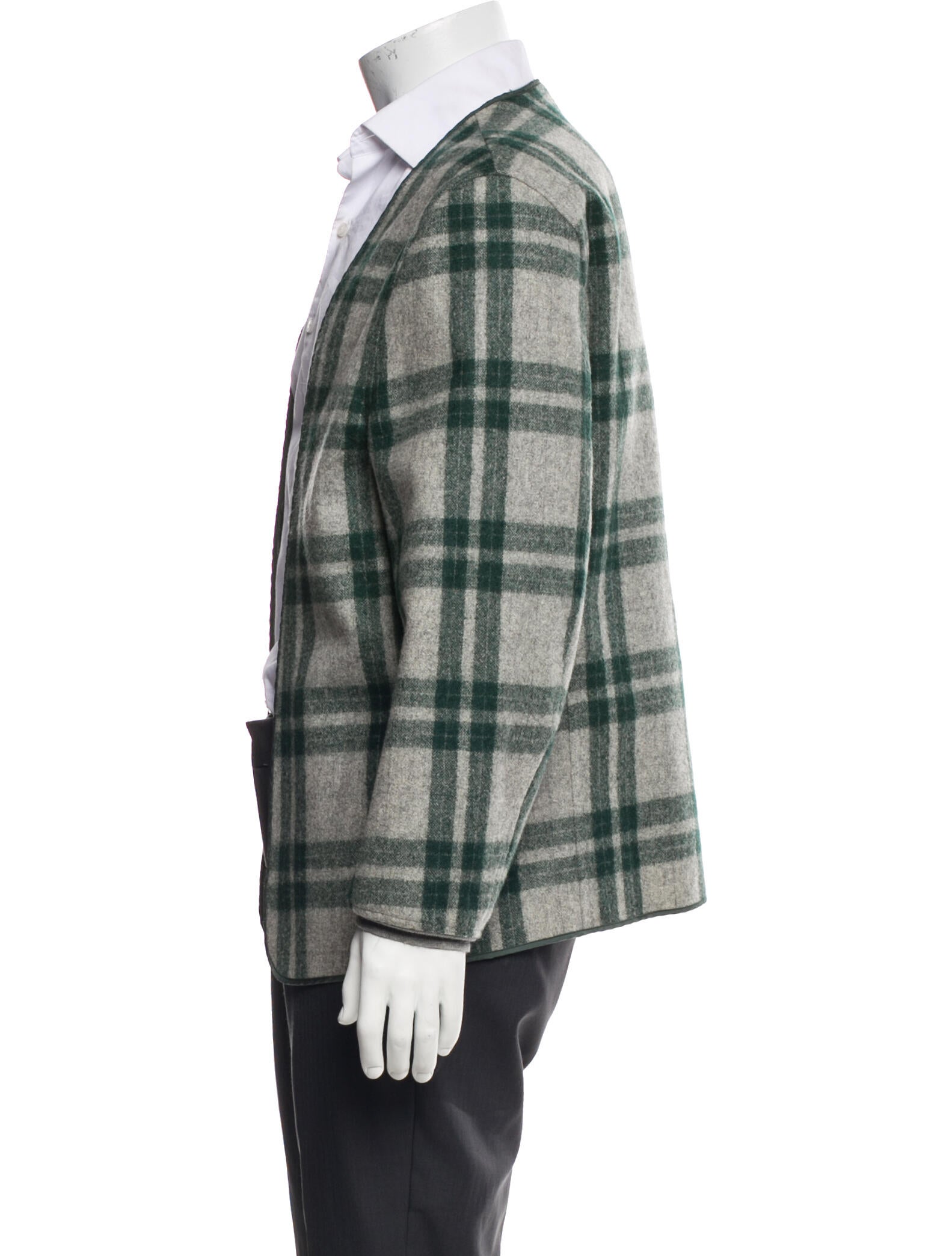 Comme des Garçons Homme Plus Plaid Print Peacoat