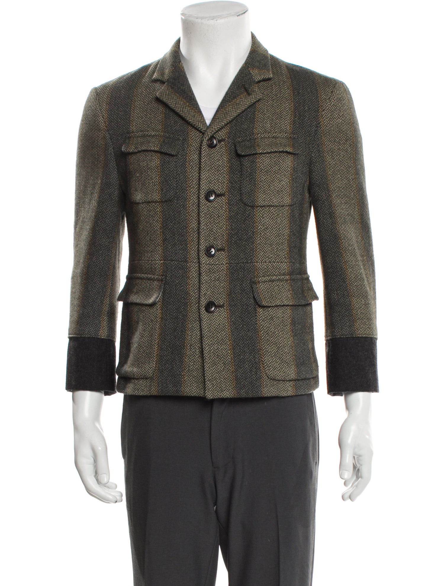 Comme des Garçons Homme Plus Wool Striped Utility Jacket