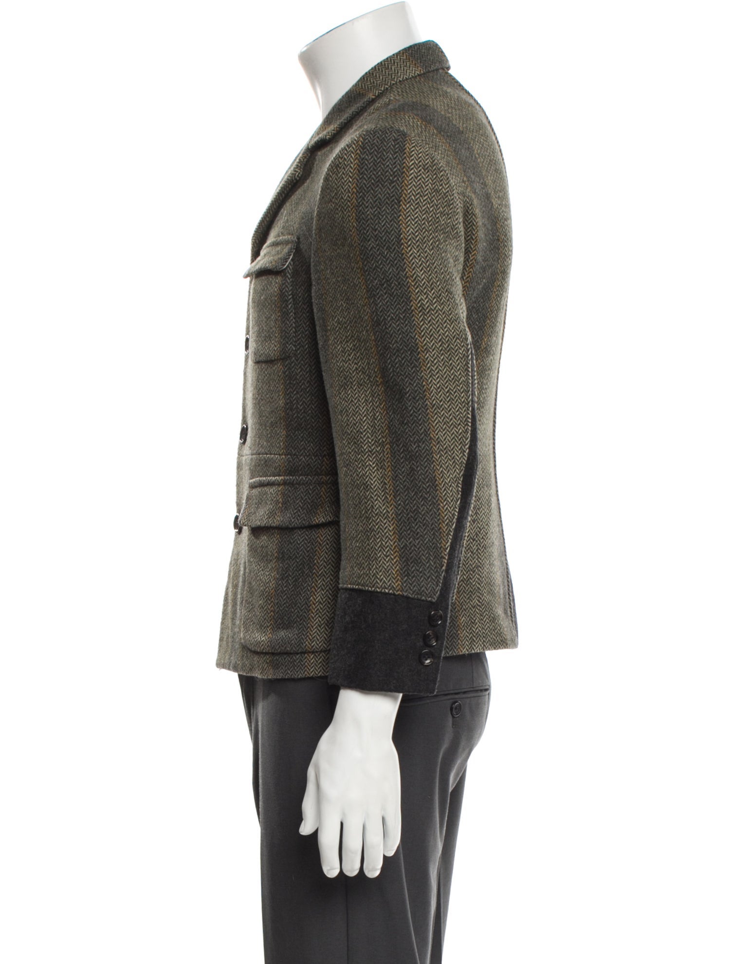 Comme des Garçons Homme Plus Wool Striped Utility Jacket