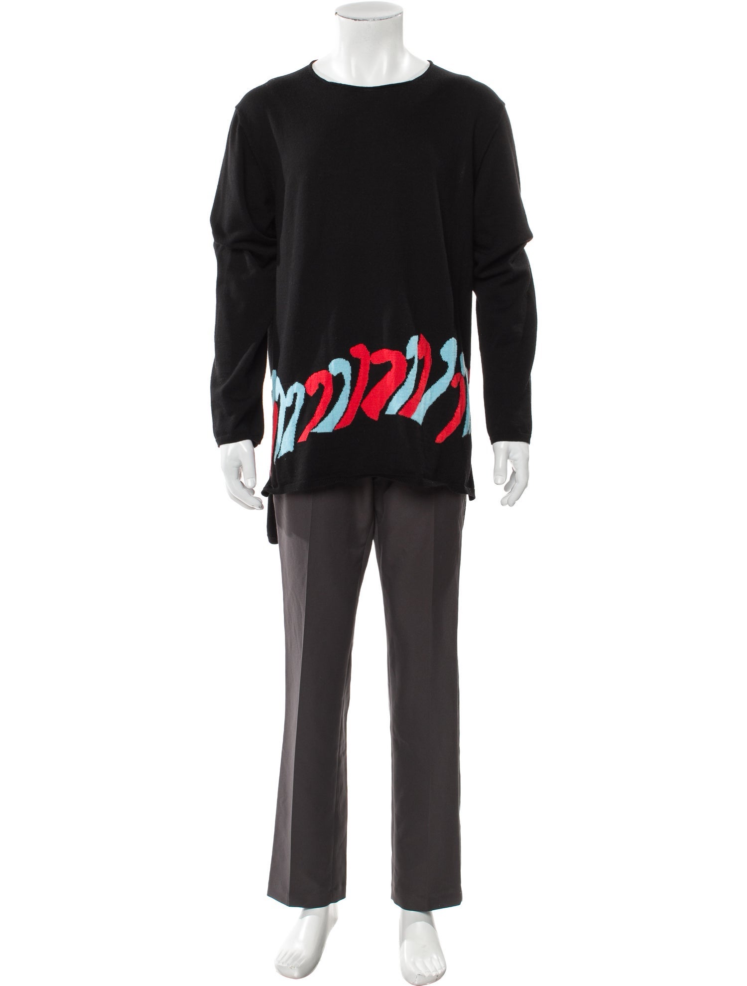 Comme des Garçons Homme Plus Wool Graphic Print Pullover