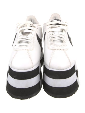 Comme des Garçons x Nike Leather Graphic Print Wedge Sneakers