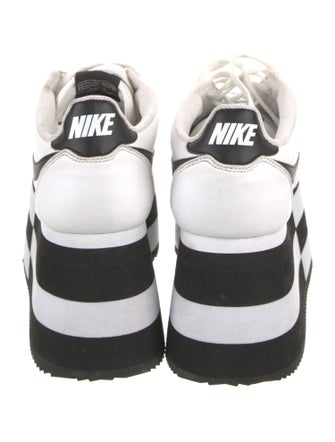 Comme des Garçons x Nike Leather Graphic Print Wedge Sneakers