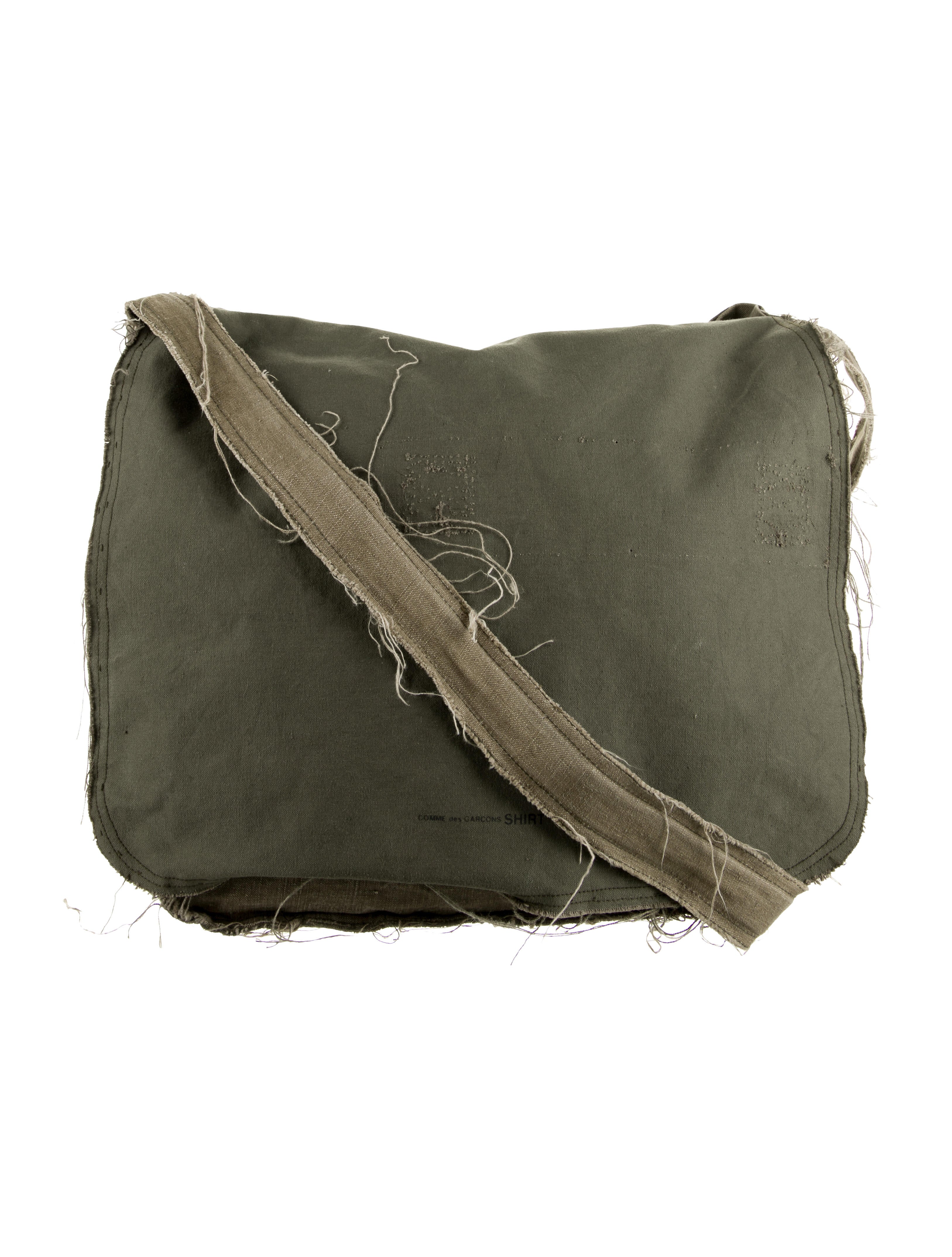 バッグ COMME des GARCONS SHIRT Messenger Bag Comme des Garçons SHIRT Distressed Messenger Bag - Neutrals