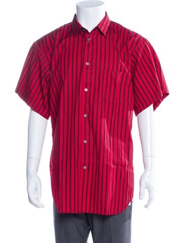 Comme des Garçons Shirt Casual Shirts Striped Short Sleeve Dress L