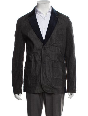 Comme des Garçons Shirt Outerwear Colorblock Pattern Peacoat M