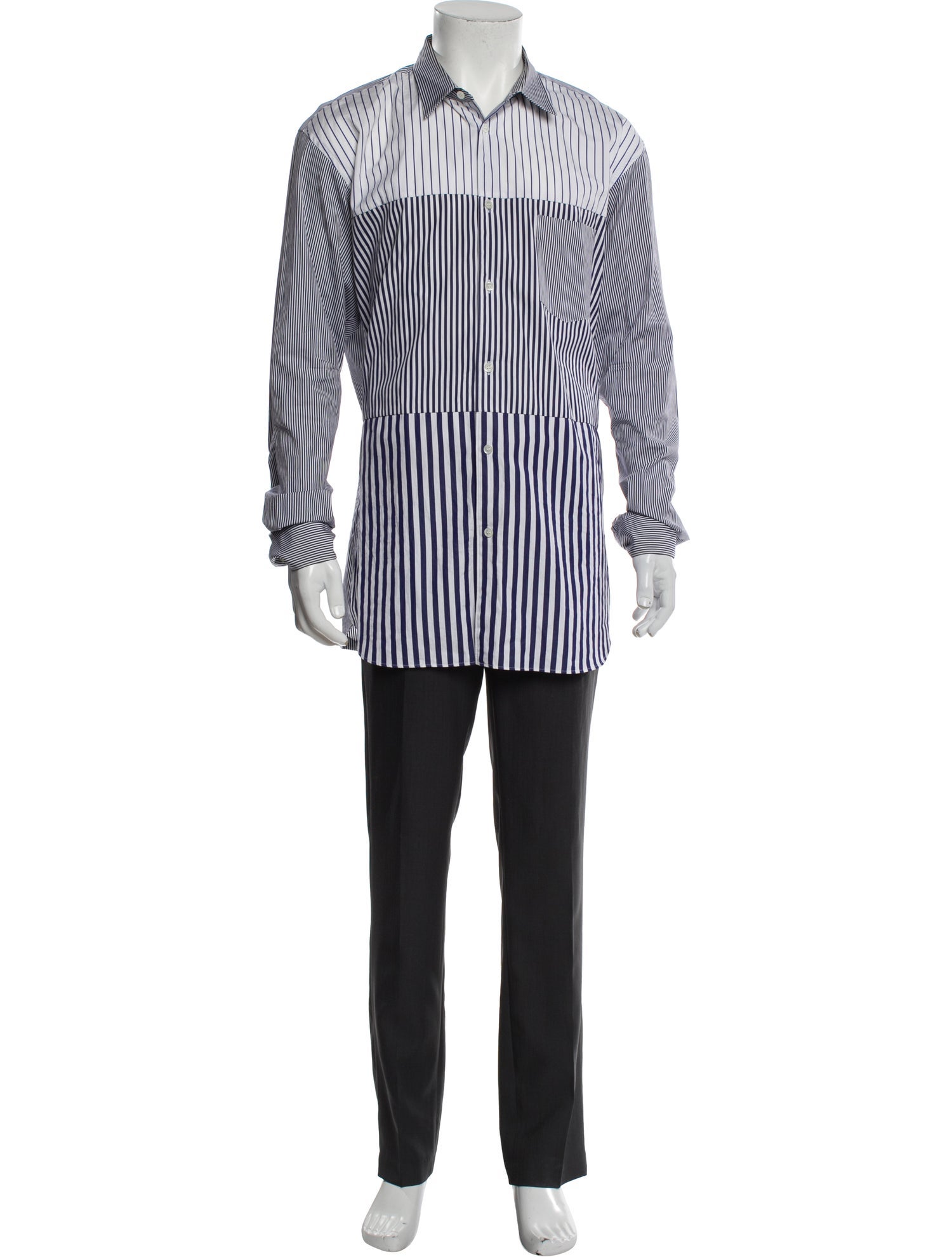 Comme des Garçons SHIRT Striped Long Sleeve Shirt