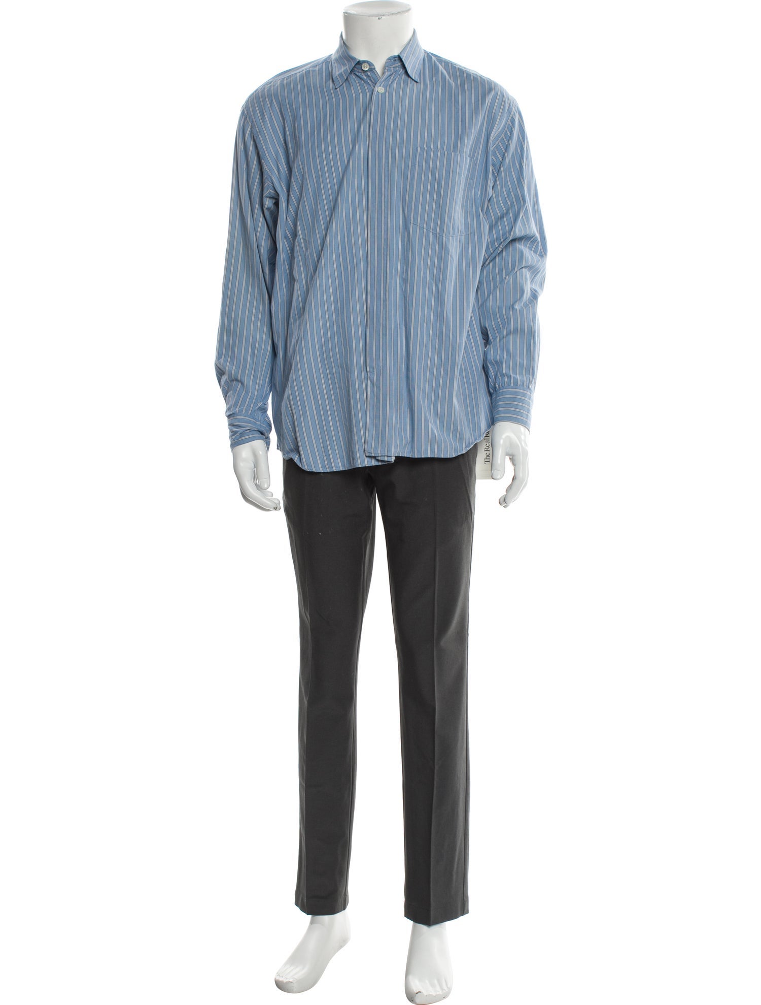 Comme des Garçons SHIRT Striped Long Sleeve Dress Shirt