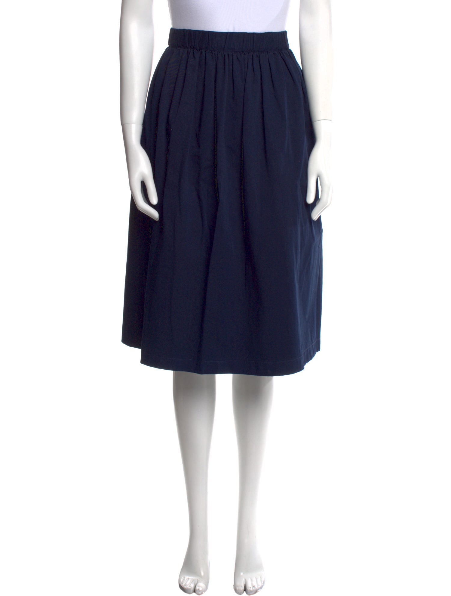 Comme des Garçons SHIRT Pleated Accents Knee-Length Skirt