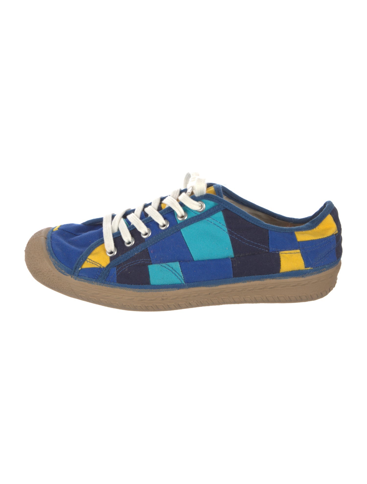 Comme des Garçons SHIRT Canvas Colorblock Pattern Sneakers