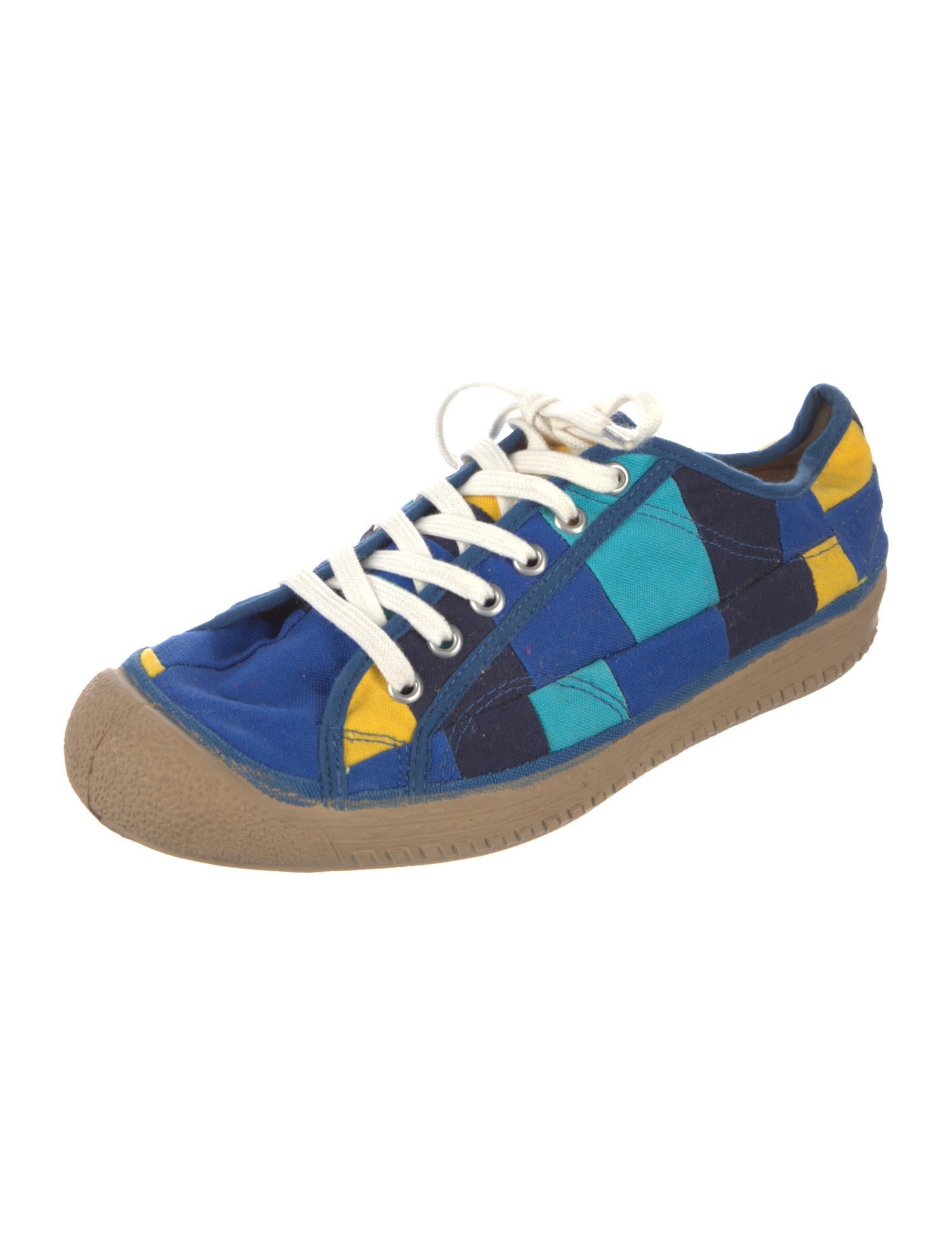Comme des Garçons SHIRT Canvas Colorblock Pattern Sneakers