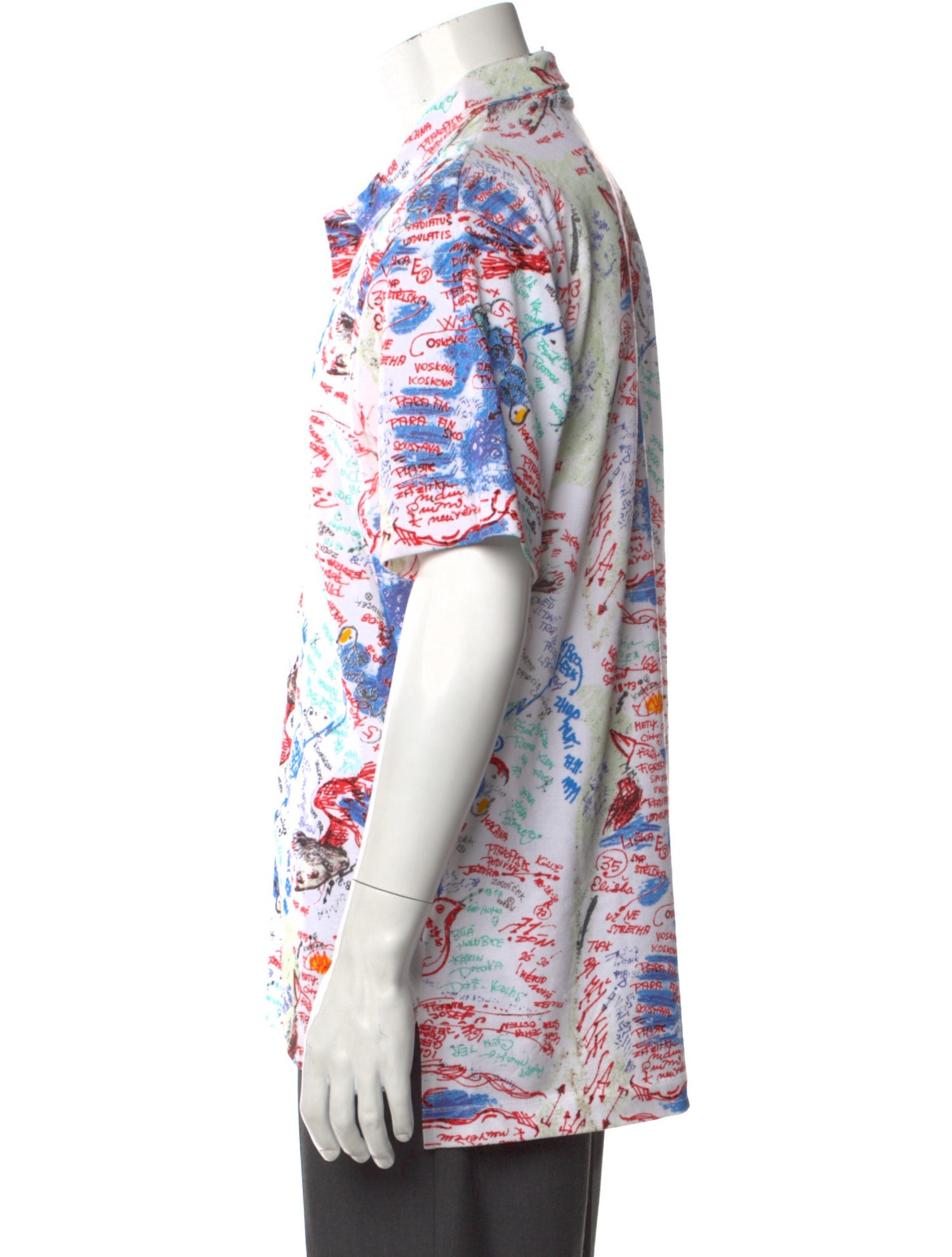 Comme des Garçons SHIRT Printed V-Neck Polo Shirt