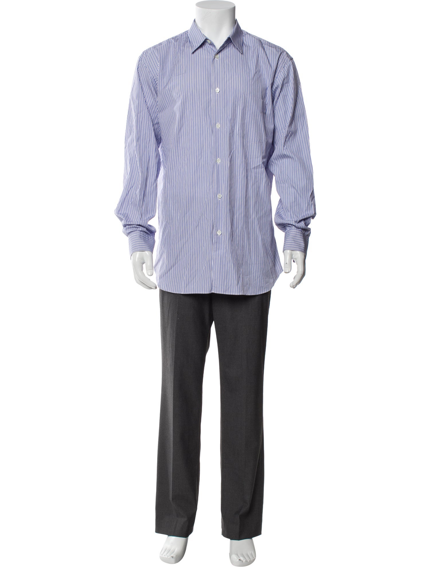 Comme des Garçons SHIRT Striped Long Sleeve Dress Shirt