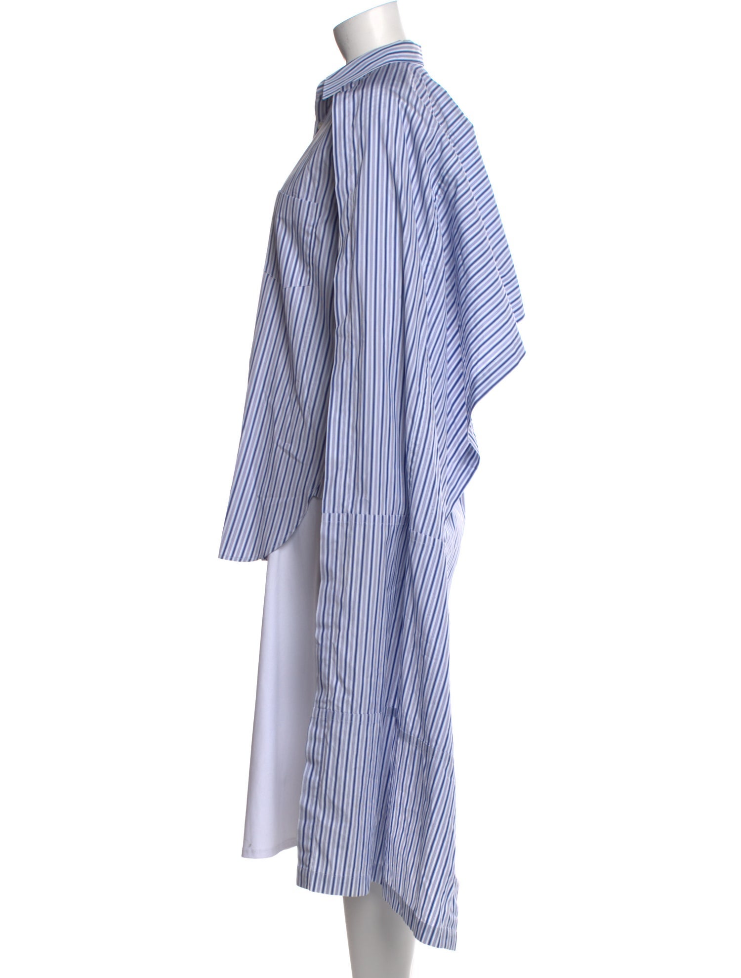 Comme des Garçons SHIRT Striped Long Sleeve Button-Up Top