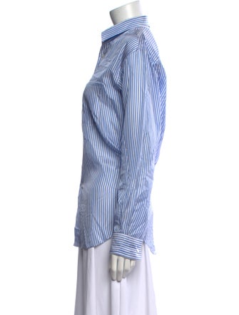 Comme des Garçons SHIRT Striped Long Sleeve Button-Up Top