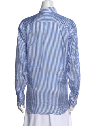 Comme des Garçons SHIRT Striped Long Sleeve Button-Up Top