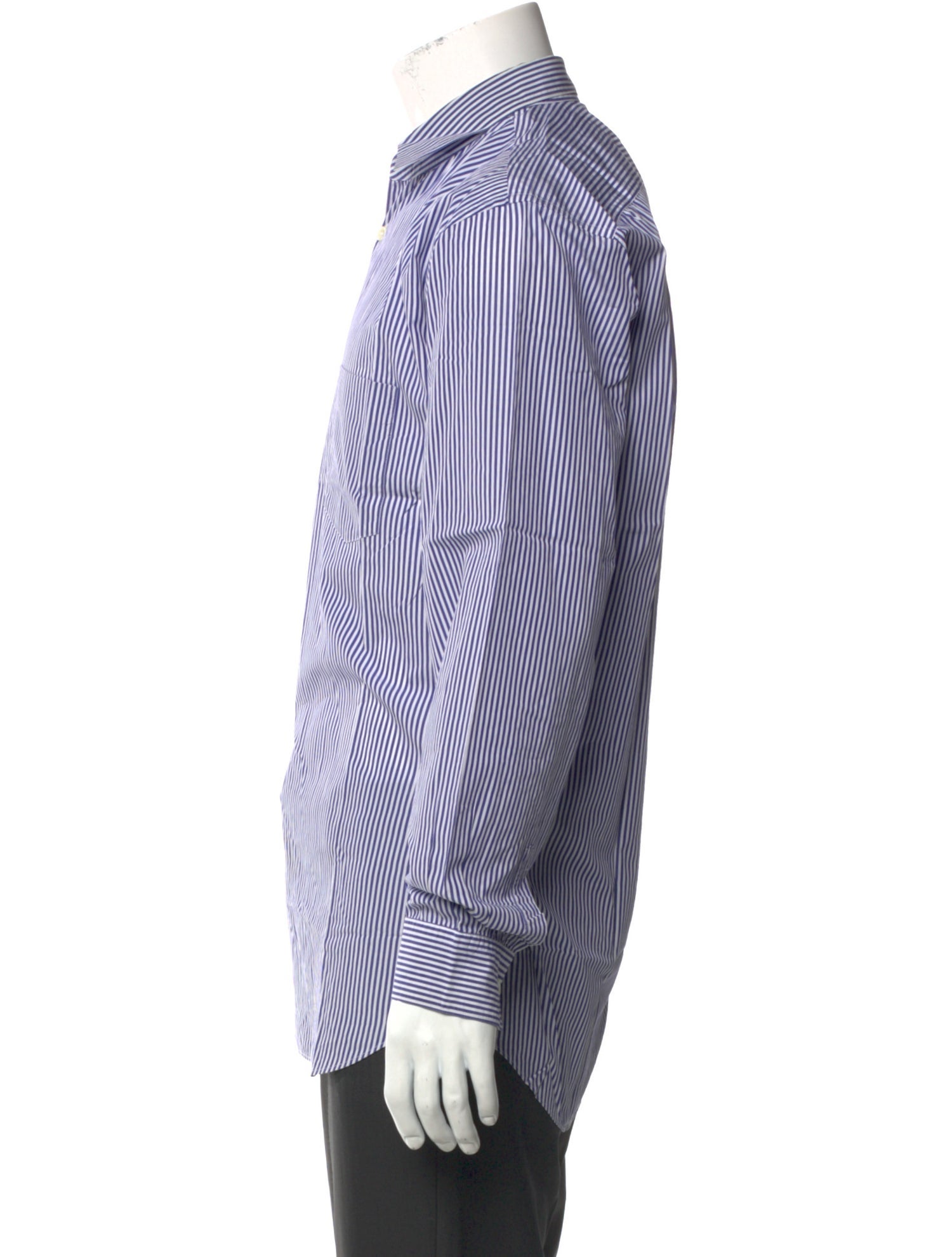 Comme des Garçons SHIRT Striped Long Sleeve Dress Shirt