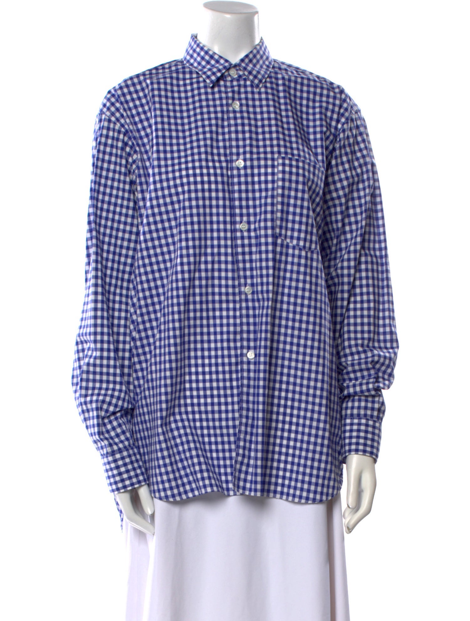 Comme des Garçons SHIRT Plaid Print Long Sleeve Button-Up Top