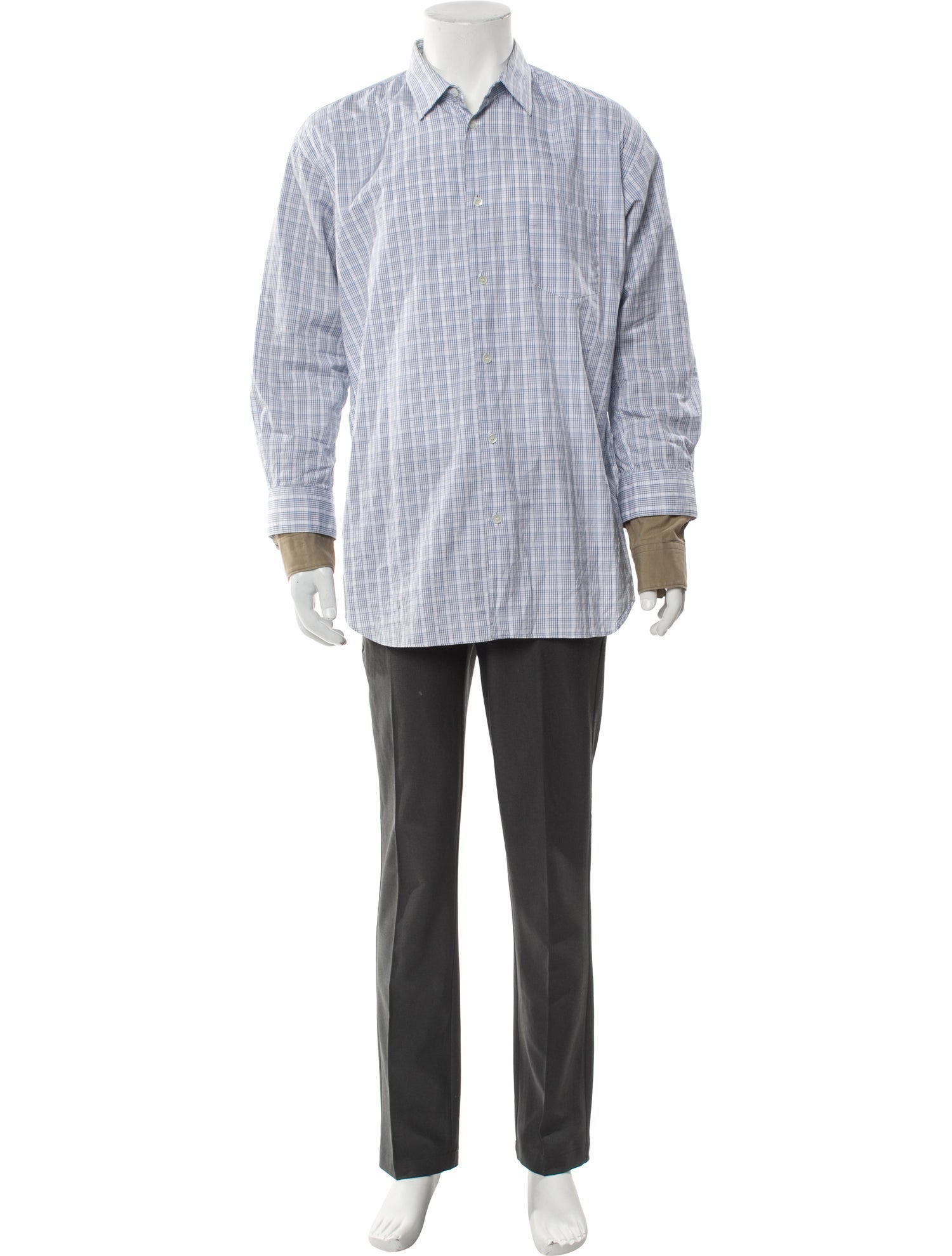 Comme des Garçons SHIRT Plaid Print Long Sleeve Dress Shirt