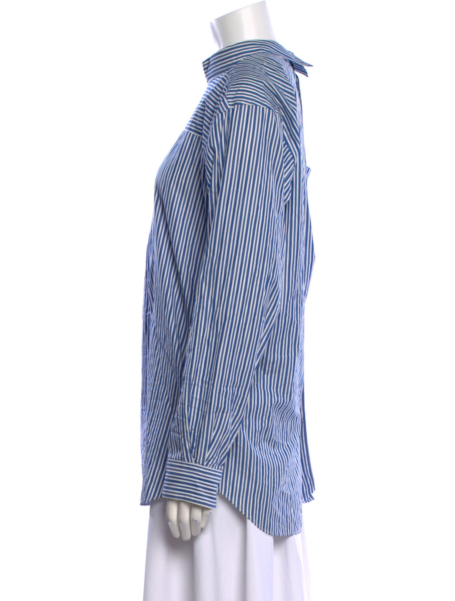 Comme des Garçons SHIRT Striped Mock Neck Tunic