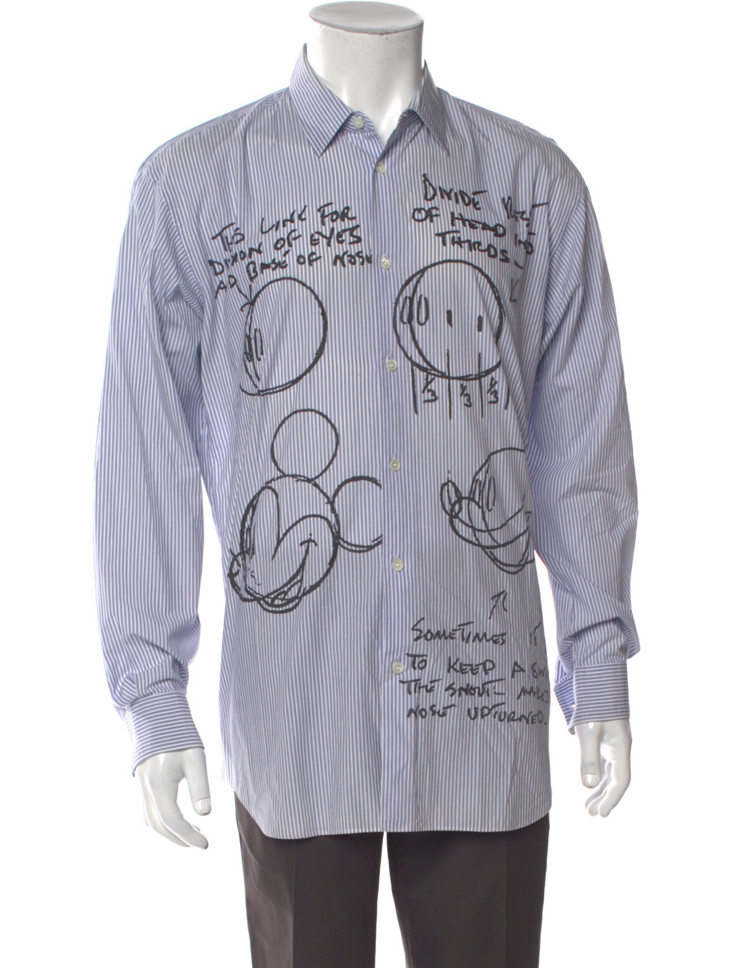 Comme des Garçons SHIRT Striped Long Sleeve Dress Shirt