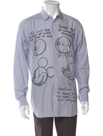 Comme des Garçons SHIRT Striped Long Sleeve Dress Shirt