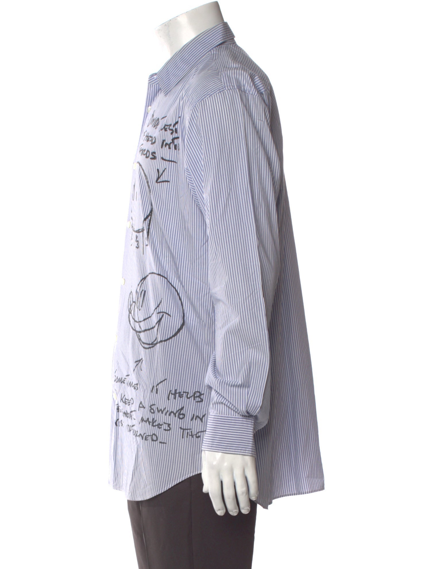 Comme des Garçons SHIRT Striped Long Sleeve Dress Shirt