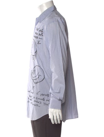Comme des Garçons SHIRT Striped Long Sleeve Dress Shirt