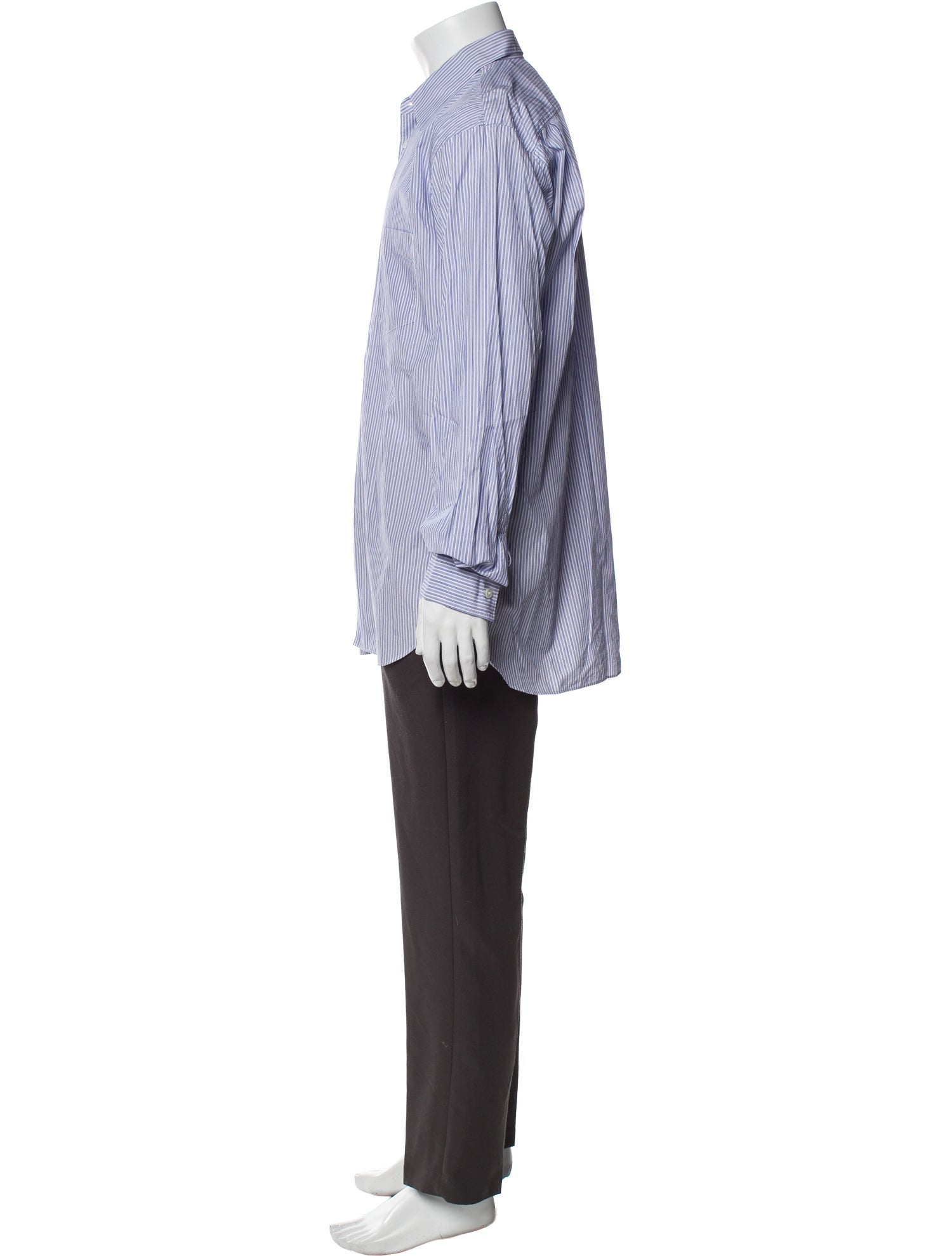 Comme des Garçons SHIRT Striped Long Sleeve Dress Shirt