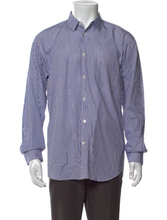 Comme des Garçons SHIRT Striped Long Sleeve Dress Shirt