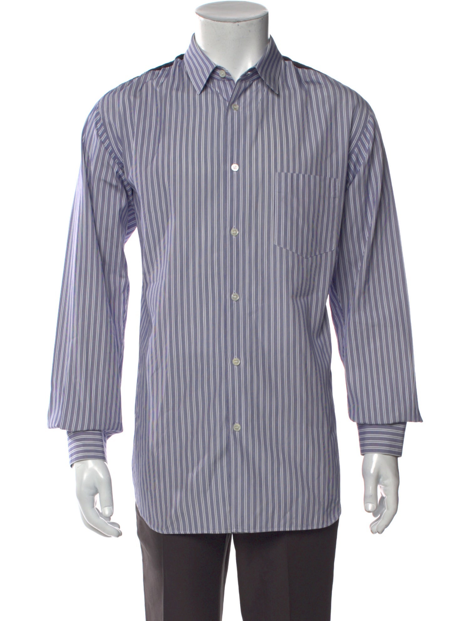 Comme des Garçons SHIRT Striped Long Sleeve Dress Shirt