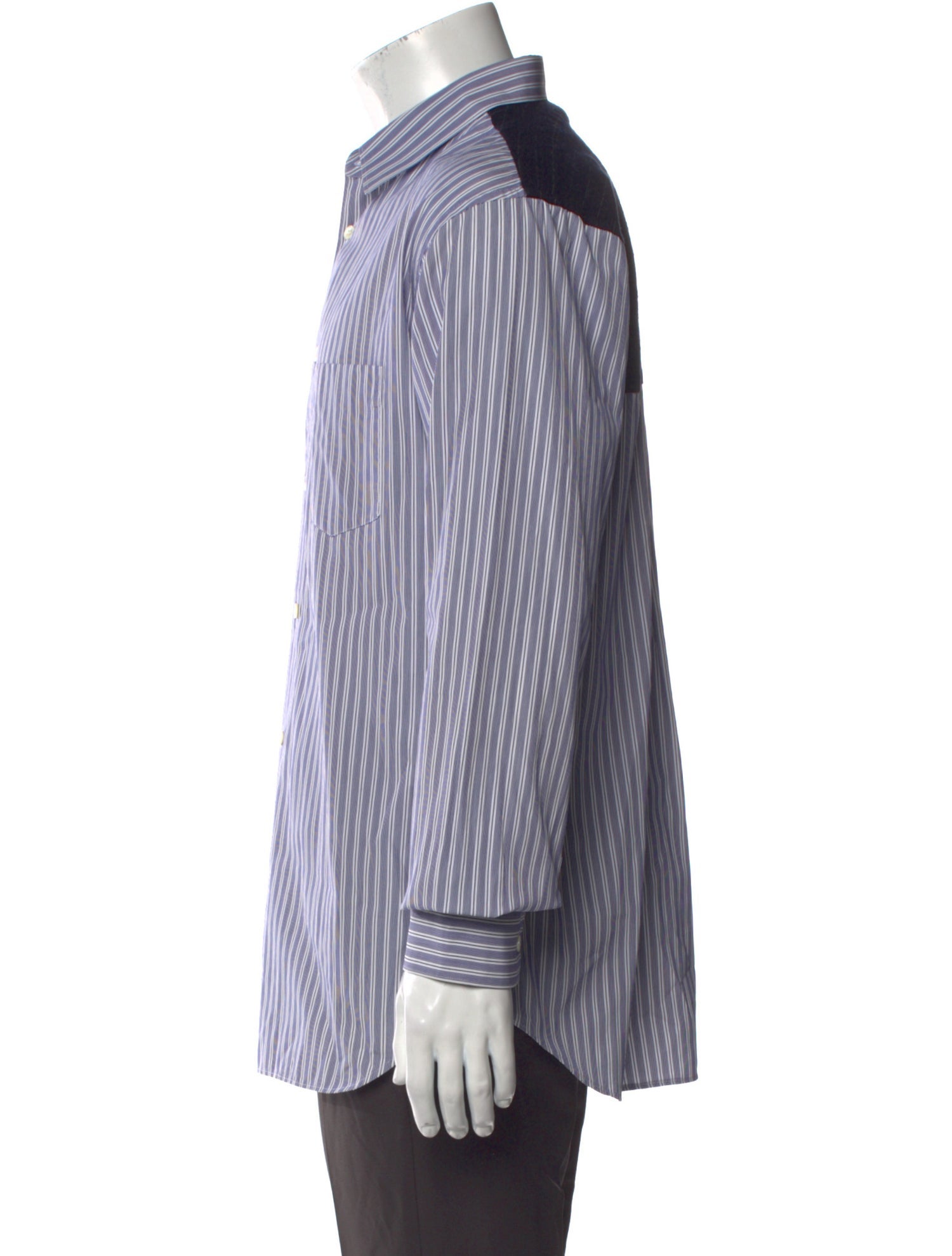 Comme des Garçons SHIRT Striped Long Sleeve Dress Shirt