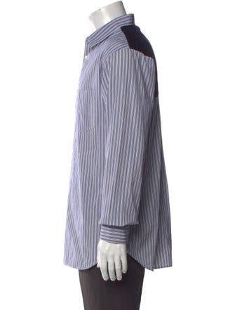 Comme des Garçons SHIRT Striped Long Sleeve Dress Shirt