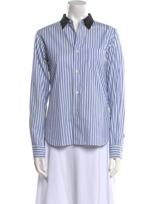 Comme des Garçons SHIRT Striped Long Sleeve Button-Up Top