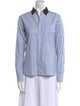 Comme des Garçons SHIRT Striped Long Sleeve Button-Up Top