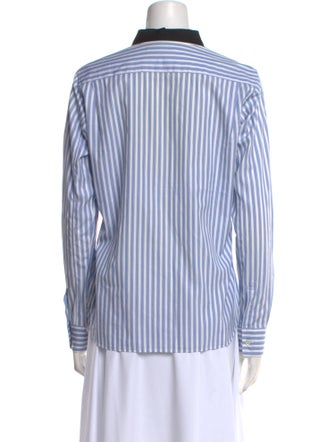 Comme des Garçons SHIRT Striped Long Sleeve Button-Up Top