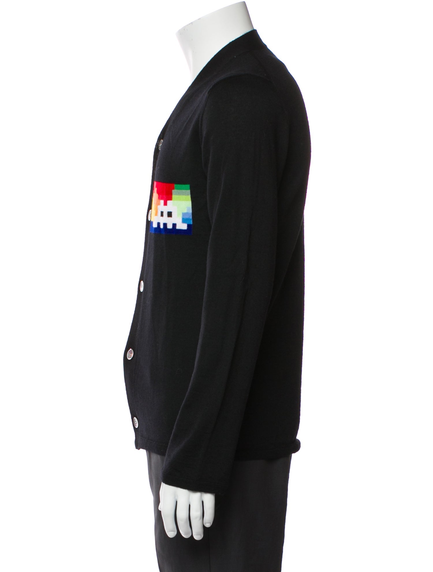 Comme des Garçons SHIRT Wool Graphic Print Cardigan