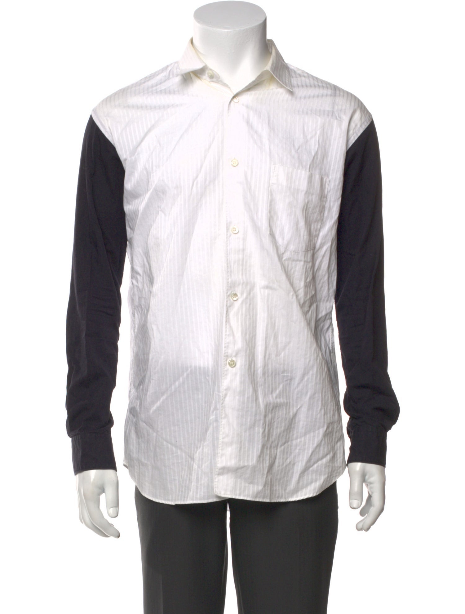 Comme des Garçons SHIRT Colorblock Pattern Long Sleeve Shirt