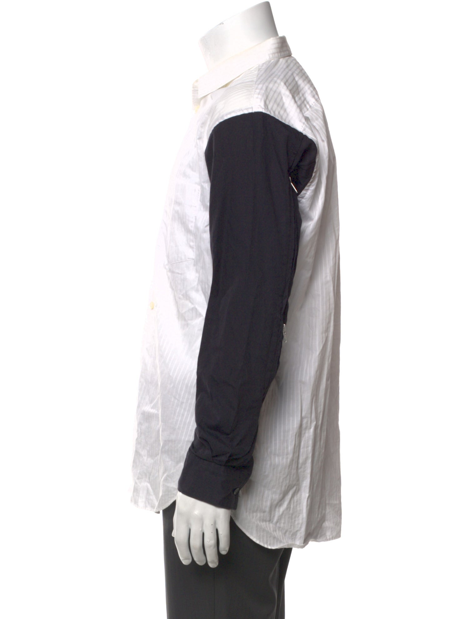 Comme des Garçons SHIRT Colorblock Pattern Long Sleeve Shirt